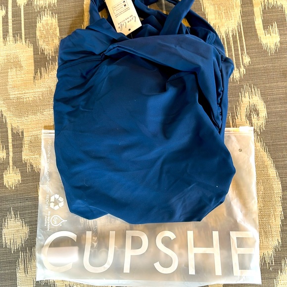 NWT Cupshe Asymmetrical Neck Tummy Control One Piece Swimsuit - Picture 4 of 5